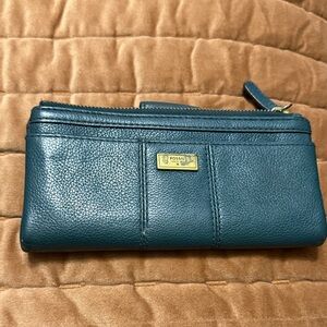 Fossil Green Leather Wallet